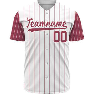 Uniformes de Béisbol Transpirables con Estampado por Transferencia de Calor, Manga Corta, Tela de Poliéster/Algodón, Ropa Deportiva de Alta Calidad - Product Image 5
