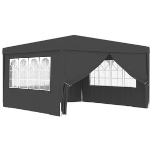 Tenda per Matrimoni ed Eventi in Polietilene Antracite 13,1 x 13,1 piedi con Telaio in Acciaio - Product Image 3