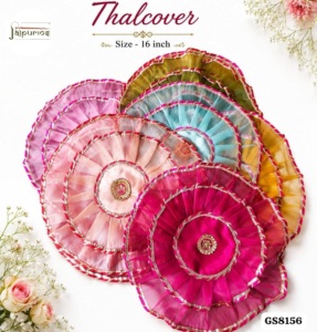 Magnifique sac Potli Thalcover de 16 pouces, marque Jalpurios, tissu fait main, imprimé à la sérigraphie, option cadeau idéale pour le festival Pooja - Product Image 1