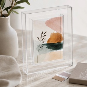 Marco de Fotos Rectangular de Acrílico Transparente de 4 Colores, Impresión UV, Resistente a Roturas, Impermeable, Exhibición Horizontal de Sobremesa, Moderno - Product Image 5