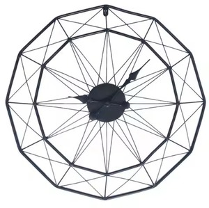 Customized Style Black Metal <b>Wall</b> <b>Clock</b> Abstract Quartz Analog Office Living Room <b>Decoration</b> Gifting Use <b>Clock</b> - Product Image 1