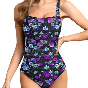 Traje de baño de una pieza para mujer, moderno, con correas ajustables, forro suave, diseño estampado, 1 pieza, perfecto para fiestas en la piscina, excursiones a la playa - Product Image 2