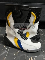 Bottes de moto pour hommes, bottes de course en PU, hauteur genou, été/hiver, protection, piste, vente en gros, logo personnalisé