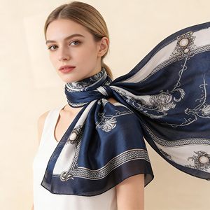 100% Silk Twill Square Scarf Custom Digital Print Women Fashion Neck Wrap <b>Shawl</b> Wholesale Bandana Headscarf OEM ODM 90x90cm - Product Image 5