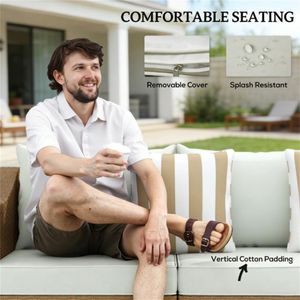 Divano Doppio da Esterno Grigio Chiaro, Set da Giardino a 3 Livelli - Product Image 3