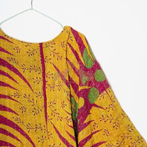 Nouvelle arrivée, robe kimono en coton de style traditionnel Kantha, veste vintage, robe bohème pour femmes - Product Image 4