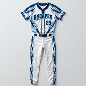 Ensemble uniforme de baseball camouflage personnalisé ONEAPEX – Maillot beige et marron avec pantalon assorti – Vêtements de sport en gros pour équipes – Fabricant par sublimation - Product Image 4