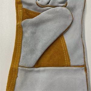 Gants de soudage en cuir de vachette certifiés EN420, résistants à la chaleur, personnalisés, de sécurité, 16 pouces, pour l'extérieur, quatre saisons, Pakistan - Product Image 3