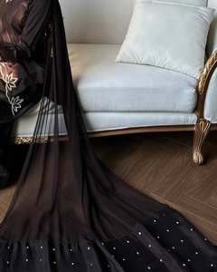 Salwar Kameez de Crepé Natural con Bordado Intenso, Traje Étnico de Lujo para Fiestas, Atuendo Elegante para Bodas y Festividades, Secado Rápido, Todas las Temporadas - Product Image 3