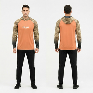 Vêtements de pêche, chemise à capuche performante, sublimation personnalisée, vêtements de sport d'extérieur pour hommes et femmes, vêtements légers à séchage rapide - Product Image 2