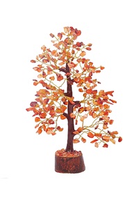 หินคาร์เนเลียนสีแดง กันน้ำ 300 เม็ด ฐานไม้ งานแฮนด์เมด ตกแต่งต้นไม้ธีมมาสคอต กระถางดอกไม้ อัญมณีธรรมชาติ ขายส่ง - Product Image 6