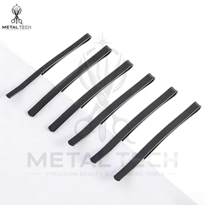 Meilleures ventes de pinces à cheveux en métal or, noir et argent, personnalisées et professionnelles pour la coiffure en salon - Product Image 4