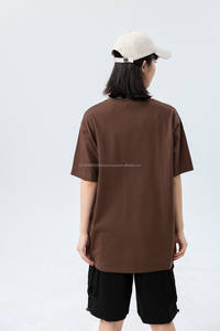 T-shirt unisexe de haute qualité OEM 240g/m2 en coton uni respirant à col rond DIY Your Brand - Product Image 2