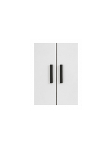 Modern Minimalist Solid Wood Wardrobe Hinged <b>Doors</b> Wood <b>Handles</b> Freestanding Bedroom Furniture Living Room Workshop Flat Panel - Product Image 2