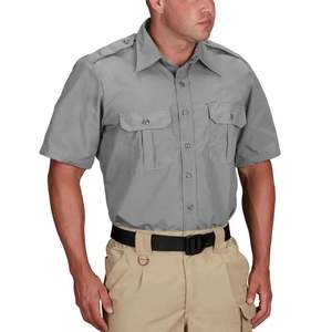 Factory OEM Men's Customized Short-Sleeve Polyester Twill Work <b>Shirt</b> with Digital Printing & Embroidery Options - Product Image 3