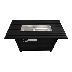 Tavolo con Braciere da Esterno in Acciaio, 63,5 cm (H) x 106,7 cm (L), con Coperchio, Braciere Resistente per Uso Esterno - Product Image 3