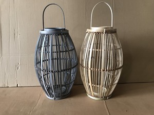 Best Selling Bamboo Rattan <b>Lantern</b> with Handle for Indoor Outdoor Home Decoration - Product Image 5