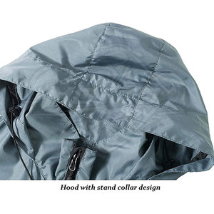 Advanced Hooded Front Premium Quality Eco-Friendly <b>Weatherproof</b> Rain <b>Jackets</b> Lightweight Wind Resistant Breathable Comfort - Product Image 3