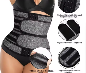 Ceinture de sudation amincissante pour femme, corset de maintien abdominal, gaine de sport brûle-graisse avec crochets - Product Image 6