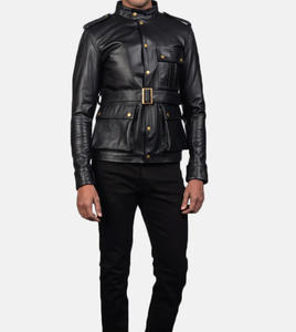 Veste en cuir de haute qualité pour homme, taille plus, style streetwear d'hiver, col montant, broderie personnalisée, impression personnalisée - Product Image 4