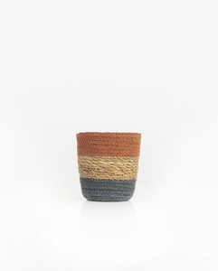 Panier de rangement en jonc de mer tricolore, écologique, tressé à la main, style vintage, pour la décoration de la maison, Kingcraftviet - Product Image 3