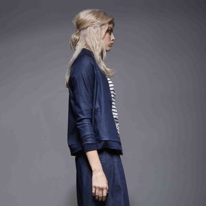 Chaqueta Bomber de Algodón para Mujer, Diseño Otoñal, Cuello Alto, Tejido Transpirable, ODM OEM - Product Image 3