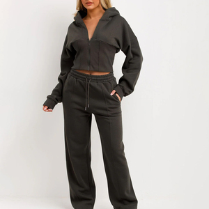 Survêtement à capuche zippé pour femme, coupe-vent, respirant, personnalisé en usine, surdimensionné, épais, hiver, écoresponsable - Product Image 6