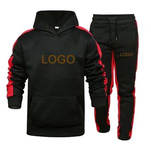 Men's 100% Cotton Fleece Oversized Hoodie and Sweatpants Custom <b>Tracksuit</b> Sets High Quality - Product Image 3