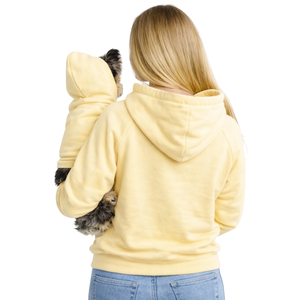 Sweat à capuche pour chiens et propriétaires, ensemble assorti, confortable et élégant, couleur crème. - Product Image 2