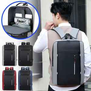 Sac à dos pour ordinateur portable 15,6 pouces personnalisable avec logo, imperméable, en tissu Oxford, pour affaires, décontracté, école, voyage, avec port USB, uni - Product Image 4