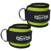 Attaches de cheville rembourrées en néoprène, sangles de machine à câble robustes à double anneau en D, logo personnalisé, fournisseur en gros