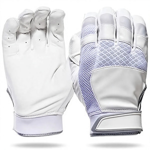 Gants en cuir à doigts entiers, design en maille respirante, fermeture à boucle, gants de cyclisme unisexes, utilisation estivale, blanc - Product Image 4