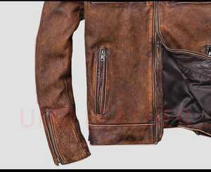 เสื้อแจ็คเก็ตหนังคุณภาพพรีเมียมสำหรับผู้ชาย - Product Image 5