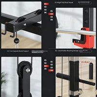 Rack de musculation multifonctionnel pour la maison avec système de câbles et barre de traction – Équipement de fitness commercial