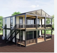 Maison préfabriquée de luxe en conteneur de 40 pieds à deux étages, maison mobile de 20 pieds au design moderne, hôtel, poste de garde avec garantie de 5 ans