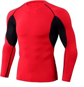 Factory Direct Sell Men's Compression Rash Guard BJJ Shirt Long Sleeve Breathable Eco-Friendly Custom Logo Digital Print UPF50+ - Product Image 4
