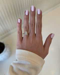 Anillo de compromiso con diamante cultivado en laboratorio de corte cojín de 3 quilates, oro de 14K, banda nupcial solitaria con arco oculto en forma de media luna para mujer, precio de fábrica - Product Image 1