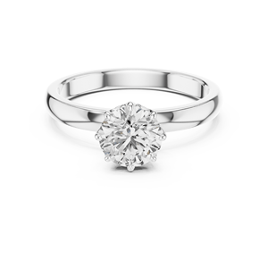 แหวนหมั้นทรงมงกุฎทองคำสีกุหลาบประดับเพชรเม็ดเดี่ยว 1.00 กะรัต สไตล์มินิมอลสำหรับเจ้าสาว - Product Image 6