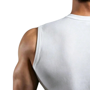 <b>Mens</b> Slim Fit Polyester Knitted Stretch <b>Tank</b> <b>Top</b> Sports Shirt Athletic Gym Training Casual Workout Wear Breathable Soft Fabric - Product Image 4