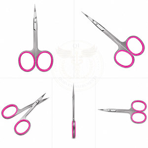 Tijeras Profesionales para Cutículas, Hoja Curva Afilada de Acero Inoxidable, para Manicura y Pedicura - Product Image 5