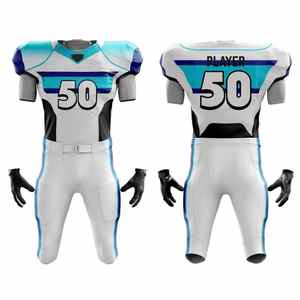Custom <b>Sky</b> Blue White & Multicolor American Football Uniform 2026 Jersey 2025 Full Sublimation Team Kit Professional Apparel - Product Image 2