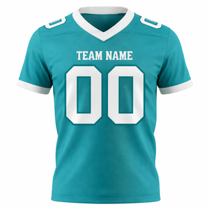 Uniforme Deportivo de Fútbol Americano Personalizado, 100% Poliéster, Transpirable, con Estampado por Transferencia de Calor, Antibacterial, Cuello en V, Manga Corta - Product Image 2