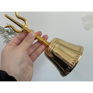 Fancy Decorative Brass Trishul Bell Metal Bell Decorative <b>Swinging</b> Bell Craft for Christmas Decoration & Home Decor Accessories - Product Image 6