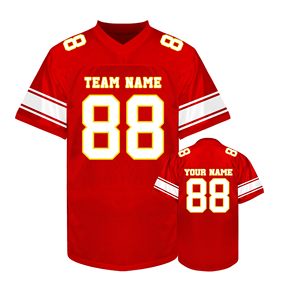 Maillot de football américain vintage en polyester et élasthanne, personnalisable pour équipe, anti-transpiration, impression DTF sur mesure - Product Image 1