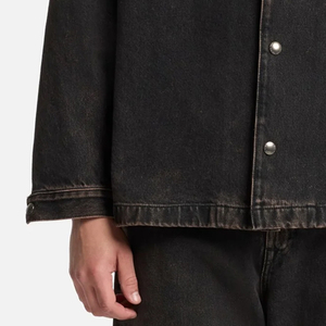 Stylish Everyday Men Denim T Shirt With Turn <b>Down</b> Collar & Full Sleeves With Button Closure For Comfort High Quality Cheap Rate - Product Image 3