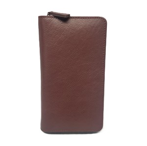 Pochette en cuir pour femme avec fermeture éclair RFID, étui à passeport, portefeuille de voyage, porte-cartes de bus et de métro, accessoire vintage, sac de voyage - Product Image 4