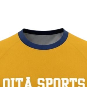 Unisex Mustard Yellow Navy Blue Sublimation Netball Jersey <b>Polyester</b> Athletic Sports <b>Shirt</b> Side Panel Training Match Wear - Product Image 3