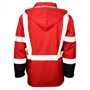Vestes coupe-vent de sécurité pour les travailleurs de la construction en extérieur, avec bandes réfléchissantes haute visibilité et doublure en polyester - Product Image 4