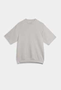 Oversized Beige 100% Cotton Formal <b>Men's</b> Short Sleeve <b>Turtleneck</b> Knitted Breathable Solid Color Regular Fit - Product Image 4