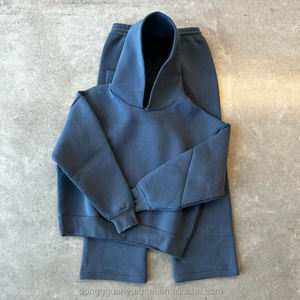 Ensemble survêtement personnalisé pour homme : sweat à capuche zippé et pantalon de jogging – Faible MOQ – Tenue décontractée pour la gym et le streetwear - Product Image 4
